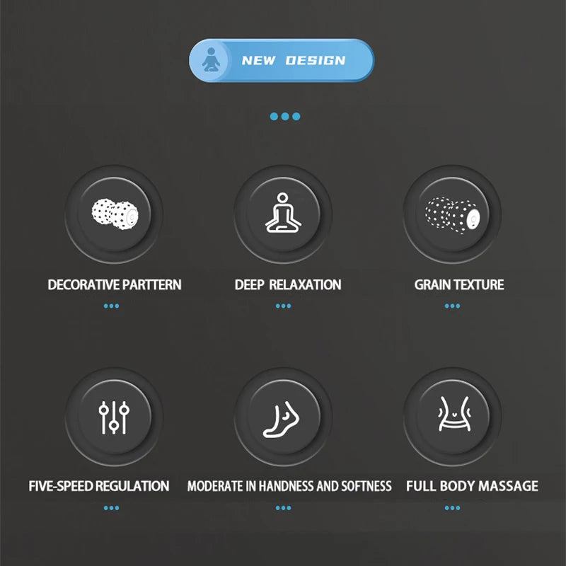 The Relief Method product features icons for deep relaxation, five-speed massage, soft texture.