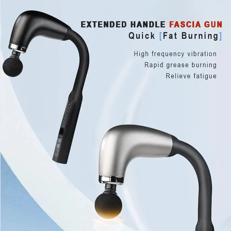 Extended handle fascia gun massage device for fat burning and muscle relief by The Relief Method